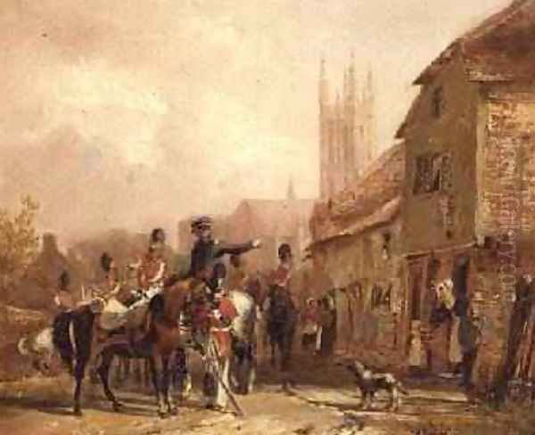 Billeting Troops Oil Painting by William Mulready