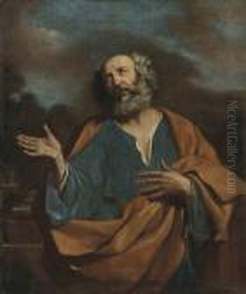 Giovanni Francesco Barbieri, Il Guercino Saint Peter Oil Painting by Guercino