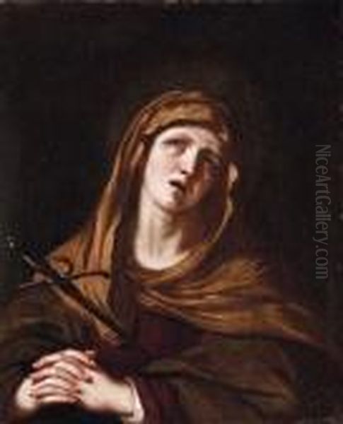 Our Lady Of Sorrows Oil Painting by Guercino