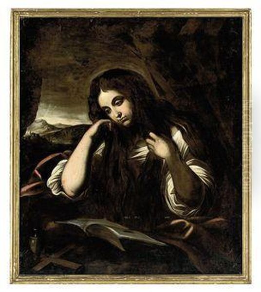 The Penitent Magdalene Oil Painting by Guercino