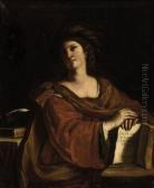 The Samian Sybil Oil Painting by Guercino