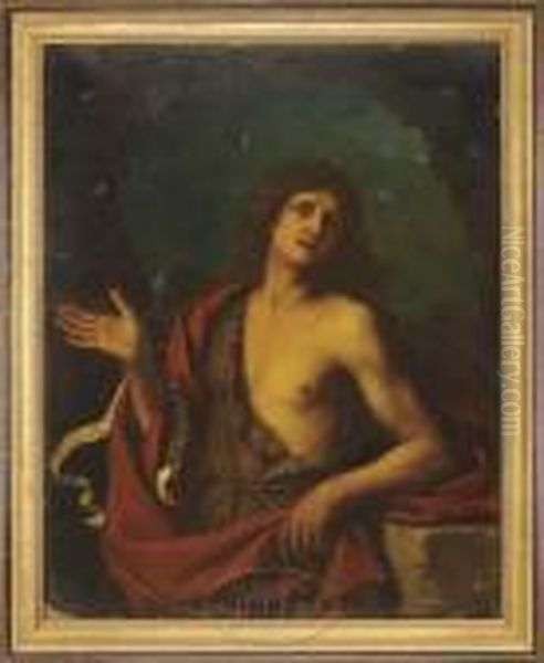 The Baptist Oil Painting by Guercino