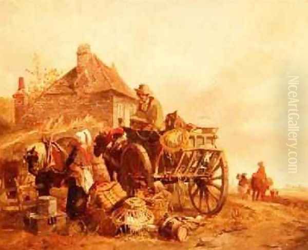 Off to Market Oil Painting by William Mulready