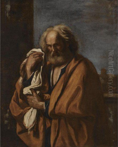 The Penitent Saint Peter Oil Painting by Guercino