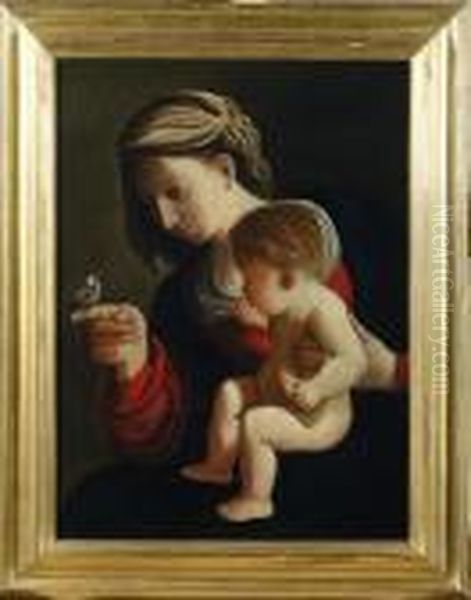 Madonna Col Bambino Oil Painting by Guercino