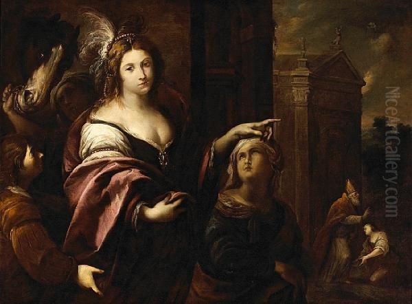 The Parable Of The Rich Courtesan Oil Painting by Guercino