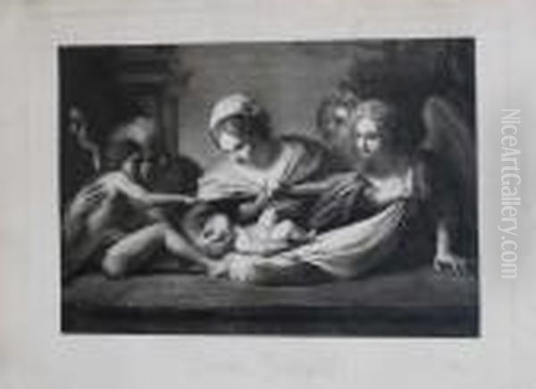 Sacra Famiglia Oil Painting by Guercino