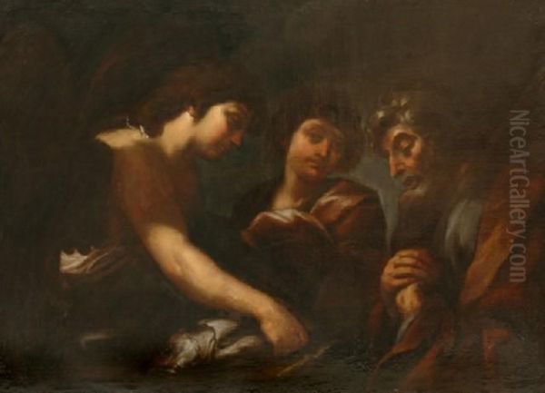 Group Of Men Oil Painting by Guercino