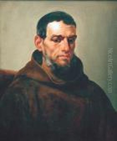 Franciscan Monk Oil Painting by Guercino