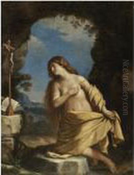 The Penitent Magdalene Oil Painting by Guercino