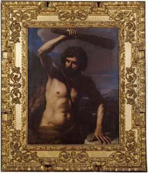 Ercole Che Brandisce La Clava Oil Painting by Guercino