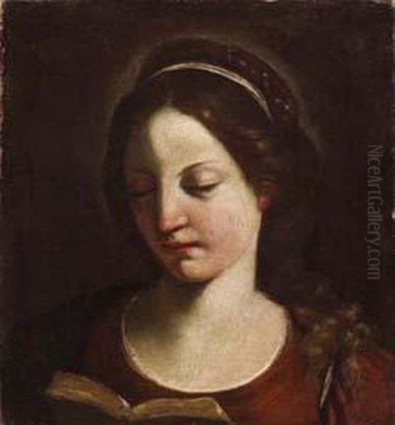 Madonna Leggente Oil Painting by Guercino