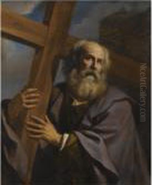 Saint Andrew Bearing His Cross Oil Painting by Guercino