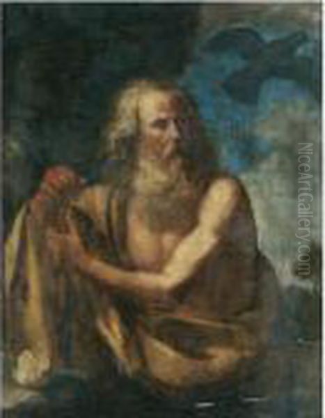 Saint Paul The Hermit Oil Painting by Guercino