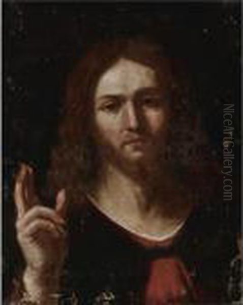 Christ As Salvator Mundi Oil Painting by Guercino