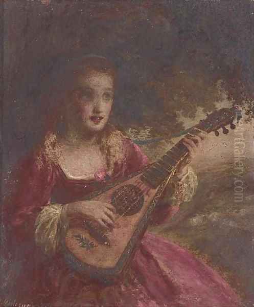 The young musician Oil Painting by William Mulready