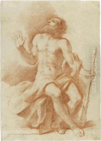 St Paul The Hermit Oil Painting by Guercino