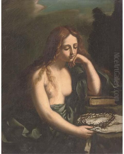 The Penitent Magdalen Oil Painting by Guercino