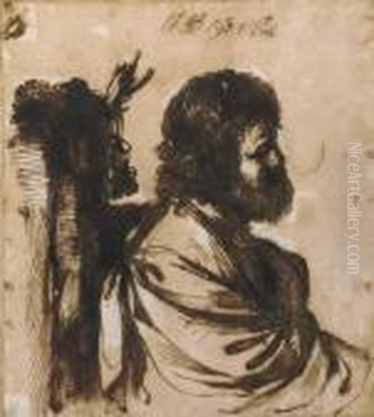 Un Homme Barbu Oil Painting by Guercino