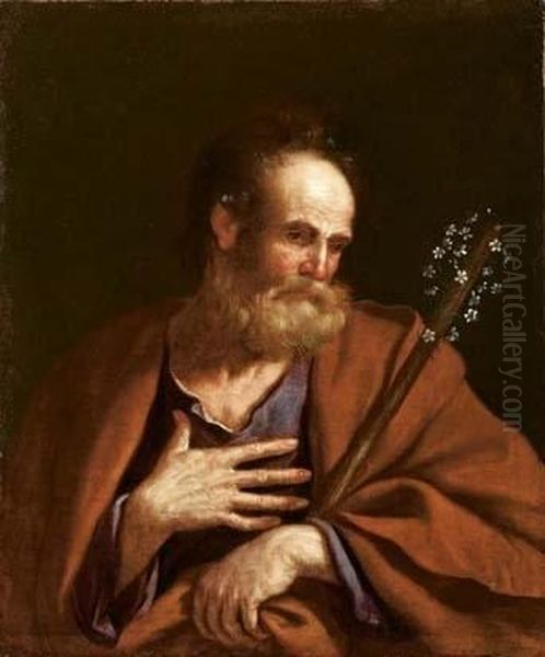 San Giuseppe E La Verga Fiorita Oil Painting by Guercino