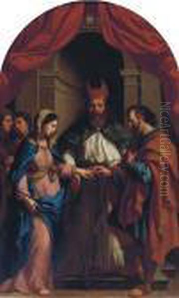 The Marriage Of The Virgin Oil Painting by Guercino