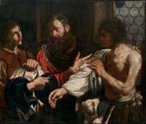 Ritorno Del Figliol Prodigo Oil Painting by Guercino