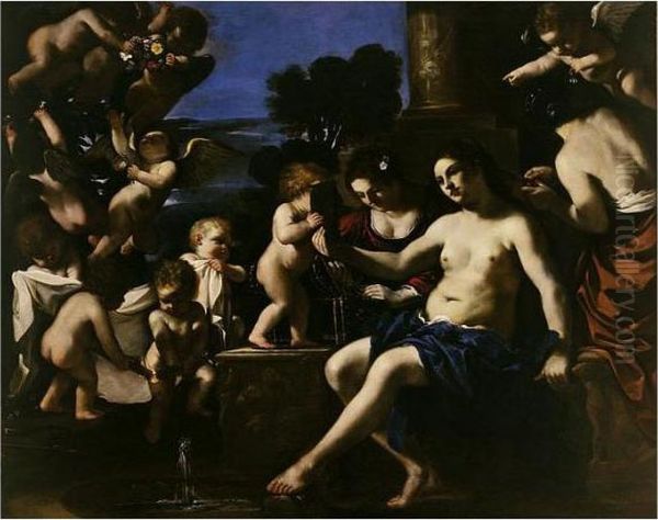 The Toilet Of Venus Oil Painting by Guercino