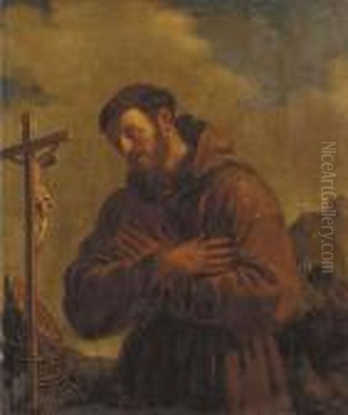 Saint Francis Of Assisi Oil Painting by Guercino