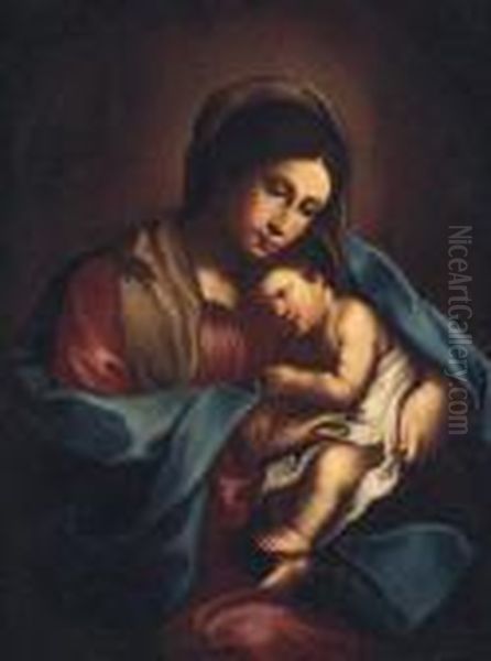 The Madonna And Child Oil Painting by Guercino