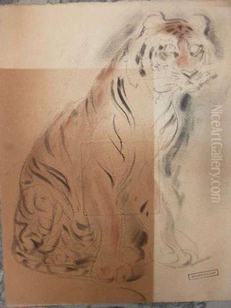 Tigre Assis. Oil Painting by Gustave Guetant