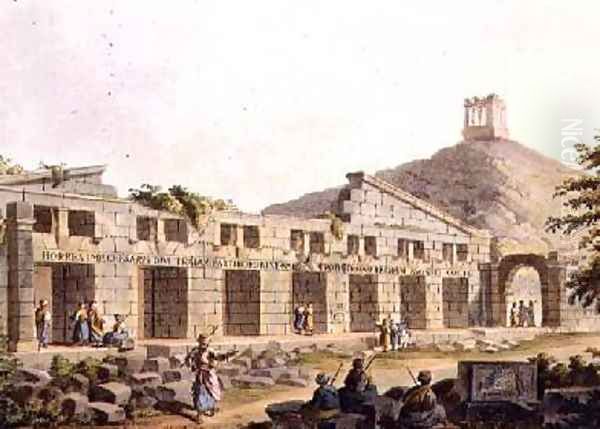 Ancient Granary at Cacamo plate 3 from Views in the Ottoman Empire Oil Painting by Luigi Mayer