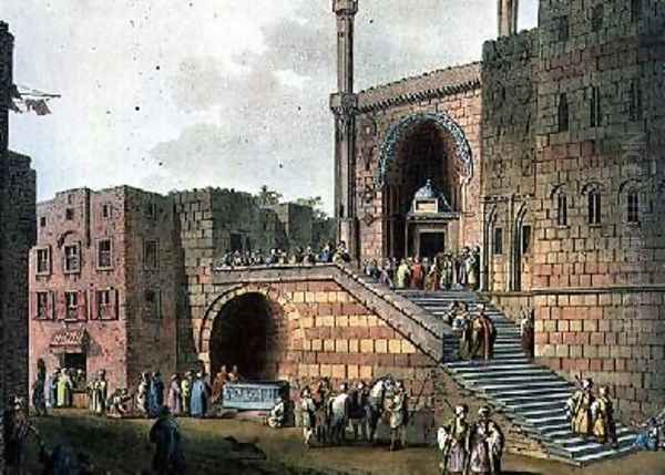 The Lovers Fountain with the Adjacent Mosque plate 29 from Views in Egypt Oil Painting by Luigi Mayer