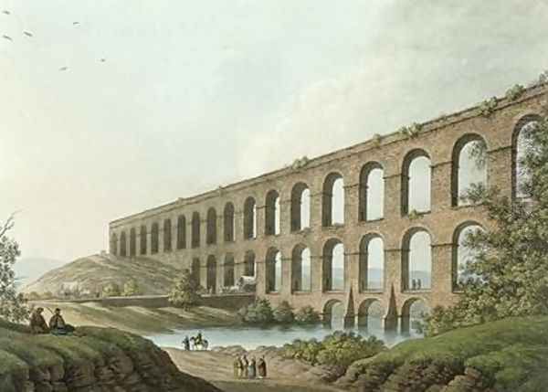 Aqueduct near Belgrade Serbia plate 6 from Views in the Ottoman Dominions Oil Painting by Luigi Mayer