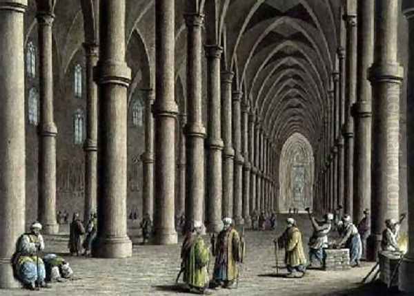 The Cathedral at Tortosa Oil Painting by Luigi Mayer