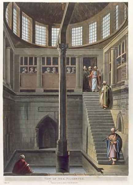 View of the Nilometer plate 2 from Views of Egypt 2 Oil Painting by Luigi Mayer