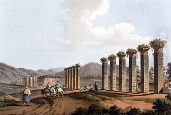 Ruins of an aqueduct near Ephesus 1810 Oil Painting by Luigi Mayer