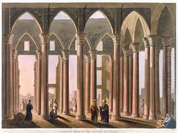 Josephs Hall in the Castle of Cairo plate 31 from Views in Egypt Oil Painting by Luigi Mayer