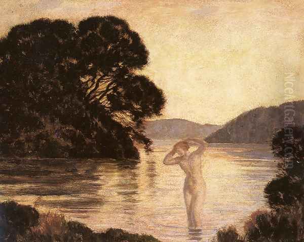 Baigneuse (Bather) Oil Painting by Marie Auguste Emile Rene Menard