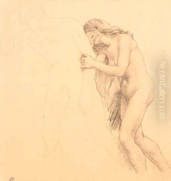 Adam and Eve Oil Painting by Marie Auguste Emile Rene Menard