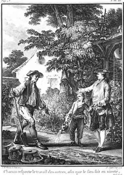 Illustration from LEmile by Jean-Jacques Rousseau 1712-78 Oil Painting by Jean-Michel Moreau