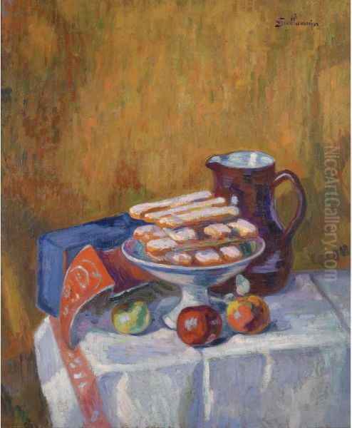 Nature Morte Aux Biscuits Oil Painting by Armand Guillaumin