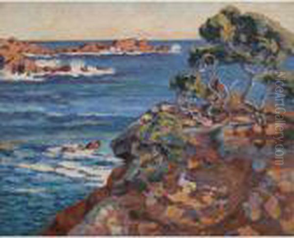 Bord De Mer A Agay Oil Painting by Armand Guillaumin