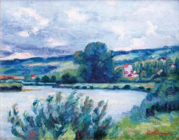 Bord De Riviere Oil Painting by Armand Guillaumin