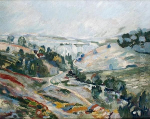 La Vallon De La Sedelle Pres Du Pont Charraud Oil Painting by Armand Guillaumin