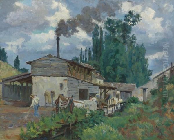 Les Bords De La Bievre Oil Painting by Armand Guillaumin