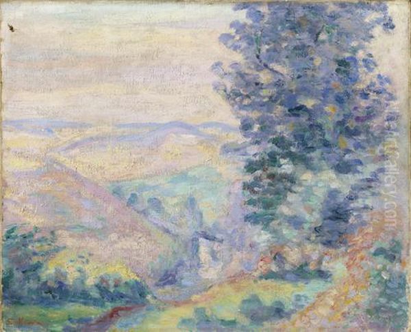 Paysage Du Crozant, Le Puy Barriou Oil Painting by Armand Guillaumin