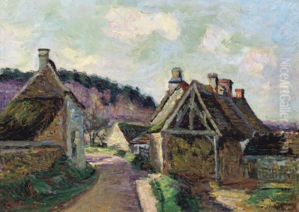 Paysage De L'ile De France Oil Painting by Armand Guillaumin