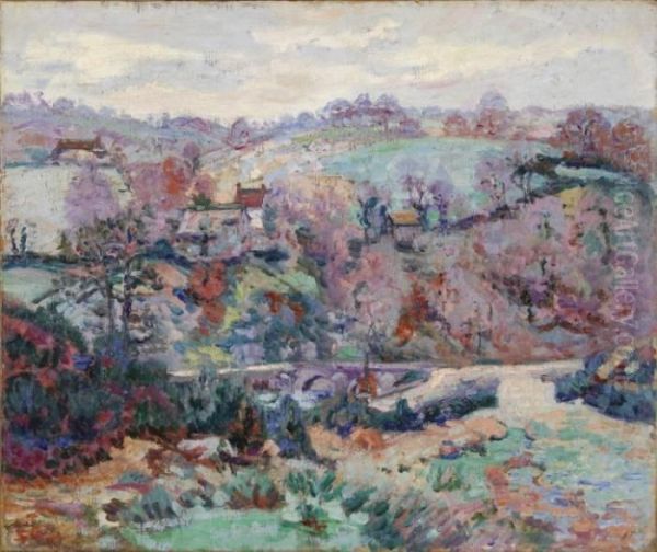 Crozant, Pont Charrault Au Matin Oil Painting by Armand Guillaumin