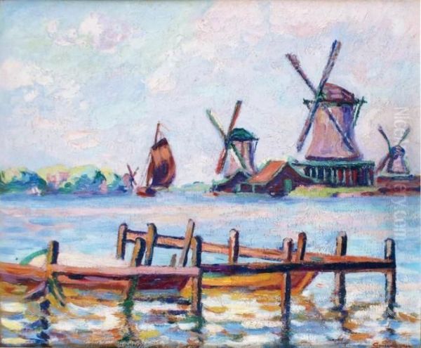 Moulin En Hollande Oil Painting by Armand Guillaumin