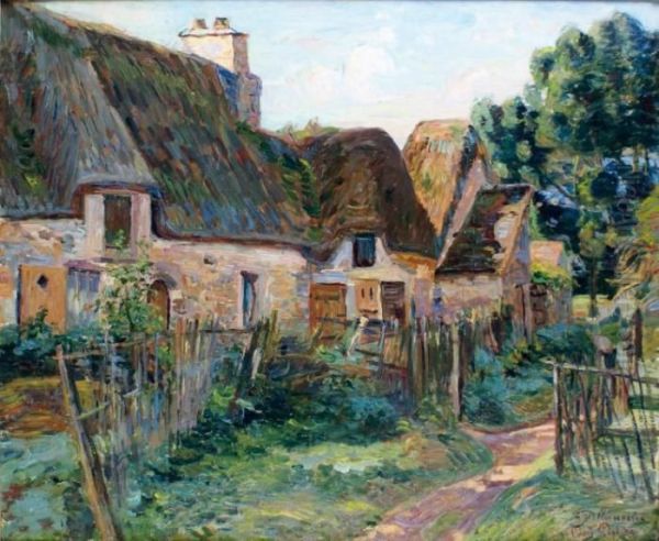 Ferme Au Toit De Chaume Oil Painting by Armand Guillaumin